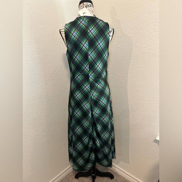 Satin Chemise Plaid Dress Size Medium (8-10) - Picture 4 of 8